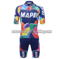 2018 Team Mapei Santini Riding Clothing Set Cycle Jersey And Shorts
