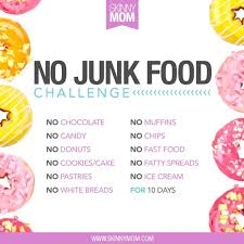 Can You Do It We Challenge You To Not Eat Any Junk Food For 10 Days This Includes Muffins Chips Fast Food No Junk Food Challenge Food Challenge Junk Food