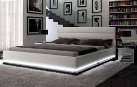 Infinity Contemporary White Platform Bed W Lights Modern Platform Bed Bed Design White Platform Bed
