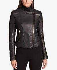 Dkny Petite Asymmetrical Leather Jacket Created For Macy S Asymmetrical Leather Jacket Leather Jackets Women Plus Size Leather Jacket