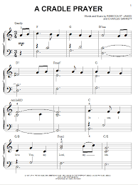 A Cradle Prayer Sheet Music Rebecca St James Big Note Piano