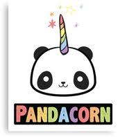 The Original Pandacorn Unicorn Panda Kawaii Funny Rainbow Graphic Fitted T Shirt By Desindie Kawaii Drawings Unicorn Drawing Kawaii Unicorn