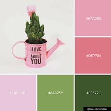 Crafters Succulents Pink And Green Color Palette Inspiration Digital Art Palette And Brand Color Design Inspiration Color Palette Brand Color Palette