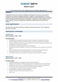Health Coach Resume Samples Qwikresume
