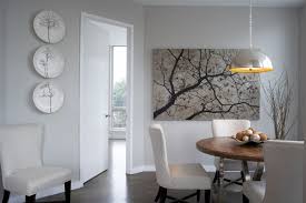 Of the colors used for decoration, especially to paint the walls depends on the space being modern and cozy. Cherry Blossom Art Transitional Dining Room B Moore Design