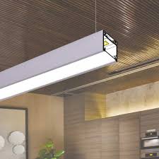 The cylinder base is in matte black, the stem is finished in brushed gold, while the shade holder is in chrome. China Aluminum Led Profile Light Linear Suspended Ceiling Office Lighting For Led Strip Light China Aluminum Profile Led Lighting