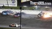 At least 33 nascar fans were injured when a car flew into the fence at daytona international speedway on saturday, hurling a tire and large pieces of debris into the stands. Big Wreck Collects Patrick Logano And Almirola Youtube