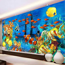 14 lukisan pemandangan dasar laut. Walpaper Dinding 3d Pemandangan Bawah Laut Shopee Indonesia