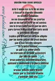 Pin De Eva Loya En Santa Muerte Oracion Para Casos Dificiles Oracion Para El Amor San La Muerte Oracion