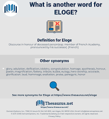 Synonyms For Eloge Thesaurus Net