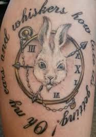 The novel has been adapted into various different media, from video games to graphic novels. My White Rabbit Tattoo Alice In Wonderland Rabbit Tattoos White Rabbit Tattoo Wonderland Tattoo