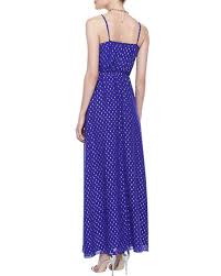 Deanna Metallic Clip Dot Maxi Dress