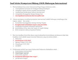 Materi Soal Skb Hubungan Internasional Cpns 2020 Seleksi Kompetensi Bidang Antapedia Com