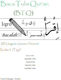 Materi btq kelas 3 semester 1. Download Buku Btq Baca Tulis Quran Untuk Kelas 3 Sd Mi