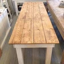 8 Foot Long Farmhouse Table 30 Wide Made From An Old Planked Pine Table Top Farmhouse Table Farmhouse Dining Room Table Pine Table