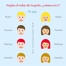 Spanish Lessons Learn Spanish Spanish Courses Online Learn The Hair Color In Spanish Lecciones De Espanol Aprender Pelo Espanol Espanol Aprender Los Colores