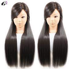 Free Shipping 26 Training Mannequin Head For Hairdressers Maquiagem Training Head With Wigs Practise Hairstyles Dummy Doll Head Hair Mannequin Hair Styles Hairstyle