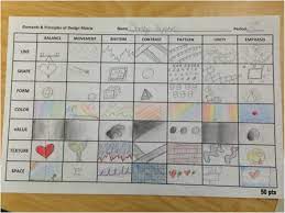 Elements Of Art And Principles Of Design Matrix Worksheet