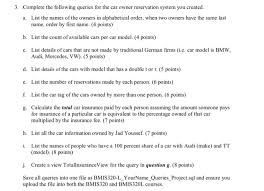 I've only recently got my e niro, like you i probably have a similar structure on my usb, easy listening, classical, pop,etc with albums listed under that, then. Solved 3 Complete The Following Queries For The Car Owne Chegg Com
