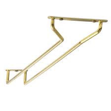 Add more storage and style by making a wine glass holder under cabinets or shelves. Brass Plated Glass Rack 10inch Wine Glass Hanger Glassware Rack Buy At Drinkstuff