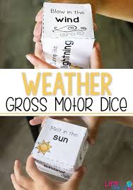 My suggestion is print these out on cardstock and laminate them. Free Printable Weather Gross Motor Dice For Kids