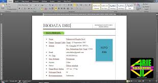 Concerned parties names, places of residence and numbers etc. Download Contoh Biodata Diri Lengkap Word Arie Cellular