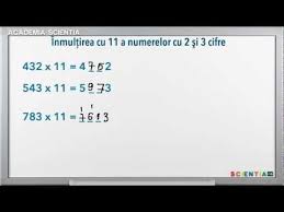 Codul afisat mai jos, parcurge cifrele lui n si foloseste o variabila nr pentru a numara pe rand cifrele numarului n, pe care in final o. Inmultirea Mentala Cu 11 A Numerelor Cu 2 Si 3 Cifre Youtube