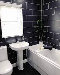 Tiles provide the perfect opportunity to get creative with accent colour, pattern and texture. Black Tile Bathroom Floor Ideas Omgshesdifferent