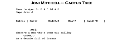 Ichigo's sheet music is a collection of free sheet music from various anime and game titles. Joni Mitchell Cactus Tree Guitar Lesson Tab Chords Jgb