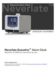 It has unlimited alarms, world clocks, weather, currency exchange rates, a music the alarms in this best alarm clock software for your pc can wake up your device from sleep, plus it has other features like accurate alarms, toast. American Innovative Neverlate Executive Nl7dex Us Operating Instructions Manualzz
