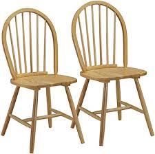 Decor modern dining room windsor dining chairs home decor kitchen dining lighting home decor dining room photos. Amazon Com Giantex Set Of 2 Windsor Chairs Country Wood Chairs Vintage Armless Dining Room Furniture Nostalgia Arrow Back Dining Chairs Oak 2 Chairs