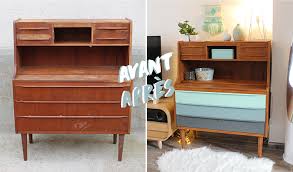 Avant Apres Renovation D Un Meuble Vintage Pour Mon Salon Tiboudnez