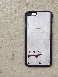 木製熊貓1 桃花心木 iphone 6 霧面手機殼黑色 electronic products phone cases case
