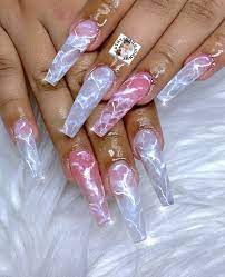 Check Out Simonelovee Clear Nail Designs Coffin Nails Designs Ombre Acrylic Nails