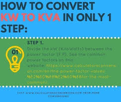 Kw To Kva Calculators Formula Table Convert Free