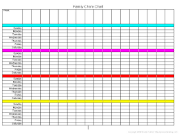 family chore chart family time kid stuff activities