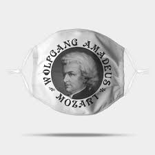 Wolfgang Amadeus Mozart - Black - Mozart - Mask | TeePublic