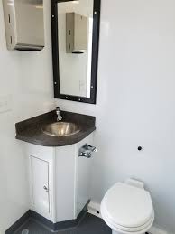 3 station portable restroom with shower