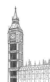 How To Draw London Clock Tower Coloring Pages Netart London Clock Tower Big Ben Big Ben Drawing