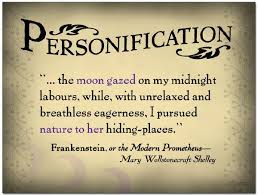 Literary Tools Personification English Literature Poster Featuring A Quote From Frankenstein B Literature Posters Literary Posters English Classroom Posters