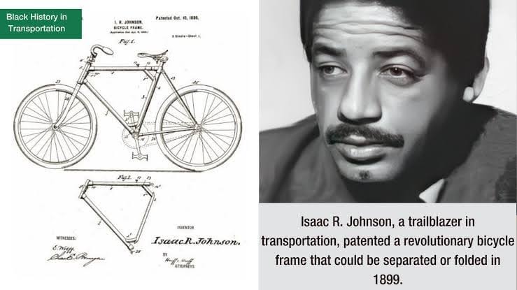 Isaac R. Johnson's folding bicycle frame innovation