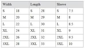 Size Charts Straightedgeamerica