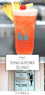 Raffles Hotel Singapore Sling Recipe Singapore Sling Food Recipes Alcohol