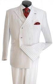 The fashion black white pinstripe suit is often preferred by finance officers, law, and business professionals. Red And White Strip Suit Love The Detail Suit Fashion Black Leather Dresses Gentleman Style