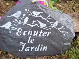 Creationtroglodyte Ardoise Decorative Decoration De Jardin Pancarte Panneau Deco Terrasse By Creation Troglodyte Ardoise Garden Decor Rose Stencil Jardin