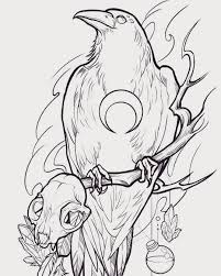 Free Sketch Tattoo Neotrad Tattoodesign Neotraditional Art Artist Lineart Artbyasika Crimea Yalta Gr Crow Tattoo Design Spooky Tattoos Nordic Tattoo