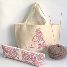 Now it's time to fill your new diy bag with a crochet or knitting project. Liberty Print Monogrammed Knitting Bag By Gemima London Notonthehighstreet Com