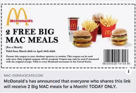 Mcdonalds coupons and offers for apr 2021. Fact Check Is Mcdonald S Offering 2 Free Big Mac Meals To Everyone Who Shares This Link Check Your Fact
