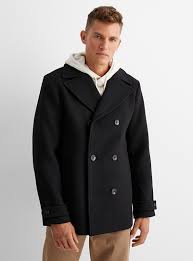 Recycled Wool Peacoat Le 31 Shop Men S Overcoats Online Simons