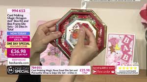 I stamped it in versamark ink on basic black card stock and then embossed it with. Christmas Card Making Magic One Day Special 17th July 2019 Youtube